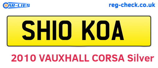 SH10KOA are the vehicle registration plates.