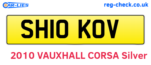 SH10KOV are the vehicle registration plates.