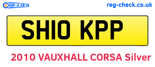 SH10KPP are the vehicle registration plates.