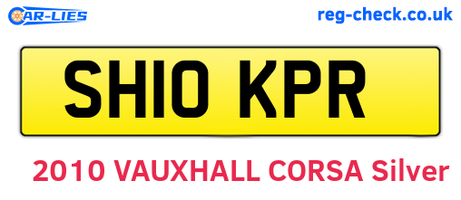 SH10KPR are the vehicle registration plates.