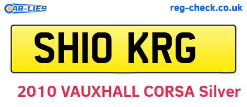 SH10KRG are the vehicle registration plates.