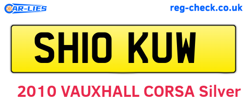 SH10KUW are the vehicle registration plates.