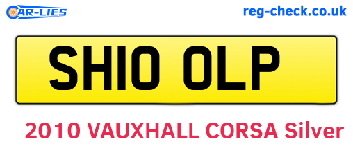 SH10OLP are the vehicle registration plates.