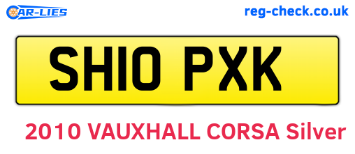 SH10PXK are the vehicle registration plates.