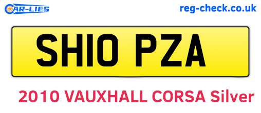 SH10PZA are the vehicle registration plates.
