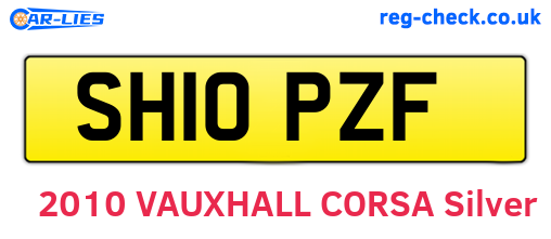 SH10PZF are the vehicle registration plates.