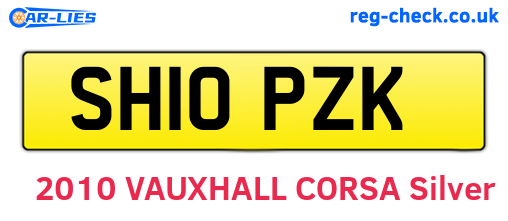SH10PZK are the vehicle registration plates.