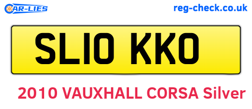 SL10KKO are the vehicle registration plates.