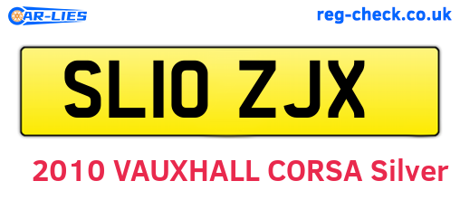 SL10ZJX are the vehicle registration plates.