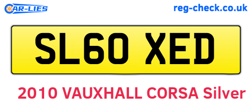 SL60XED are the vehicle registration plates.