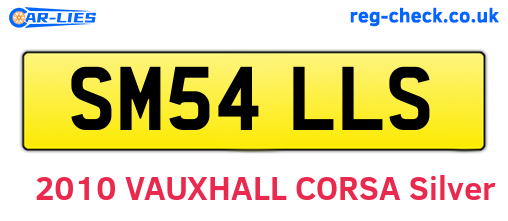SM54LLS are the vehicle registration plates.
