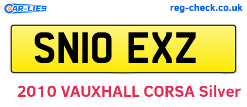 SN10EXZ are the vehicle registration plates.