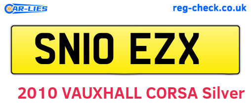 SN10EZX are the vehicle registration plates.