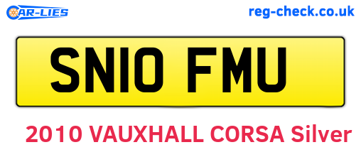 SN10FMU are the vehicle registration plates.
