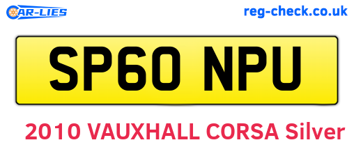SP60NPU are the vehicle registration plates.