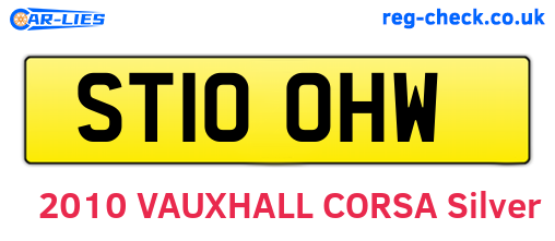 ST10OHW are the vehicle registration plates.