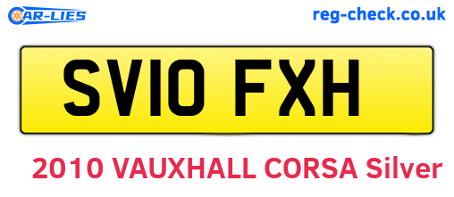 SV10FXH are the vehicle registration plates.