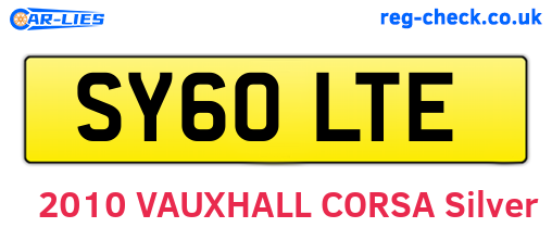SY60LTE are the vehicle registration plates.