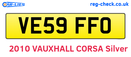 VE59FFO are the vehicle registration plates.