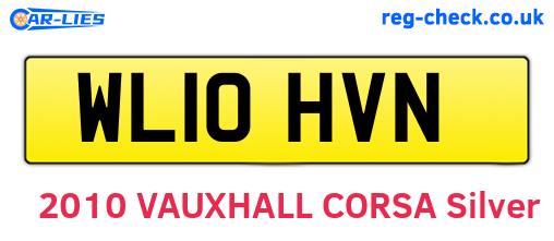 WL10HVN are the vehicle registration plates.