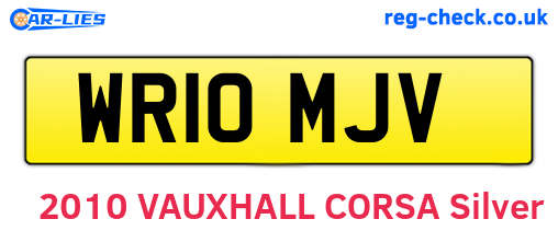 WR10MJV are the vehicle registration plates.