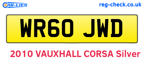 WR60JWD are the vehicle registration plates.