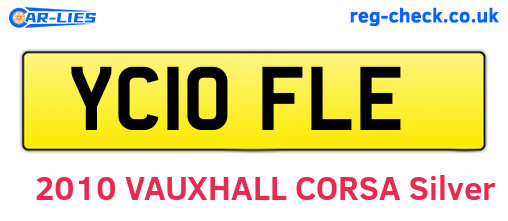 YC10FLE are the vehicle registration plates.