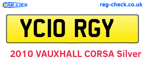 YC10RGY are the vehicle registration plates.