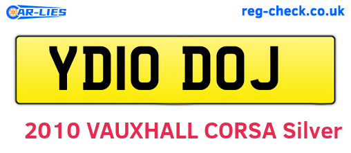 YD10DOJ are the vehicle registration plates.