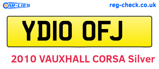 YD10OFJ are the vehicle registration plates.
