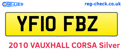 YF10FBZ are the vehicle registration plates.
