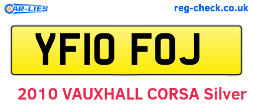 YF10FOJ are the vehicle registration plates.