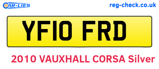 YF10FRD are the vehicle registration plates.