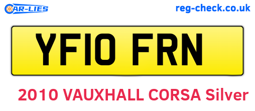 YF10FRN are the vehicle registration plates.