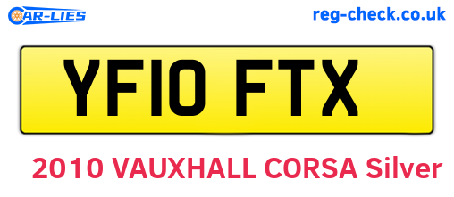 YF10FTX are the vehicle registration plates.
