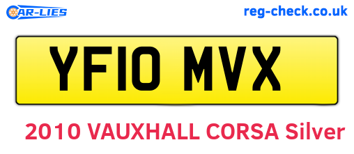 YF10MVX are the vehicle registration plates.