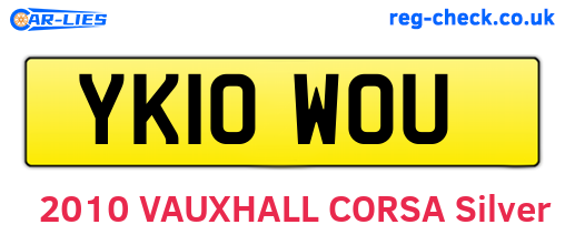 YK10WOU are the vehicle registration plates.