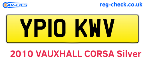 YP10KWV are the vehicle registration plates.
