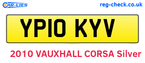 YP10KYV are the vehicle registration plates.