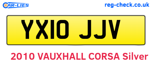 YX10JJV are the vehicle registration plates.