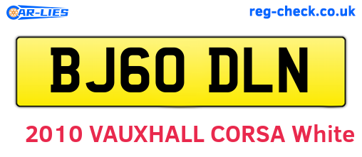 BJ60DLN are the vehicle registration plates.