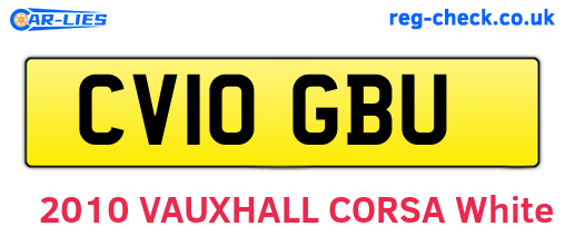 CV10GBU are the vehicle registration plates.