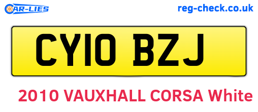 CY10BZJ are the vehicle registration plates.