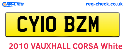 CY10BZM are the vehicle registration plates.