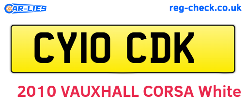 CY10CDK are the vehicle registration plates.