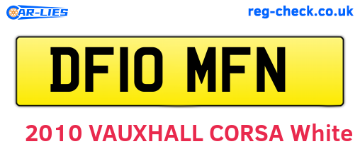DF10MFN are the vehicle registration plates.