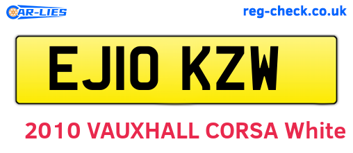 EJ10KZW are the vehicle registration plates.