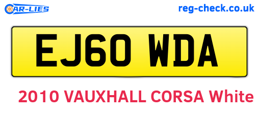 EJ60WDA are the vehicle registration plates.