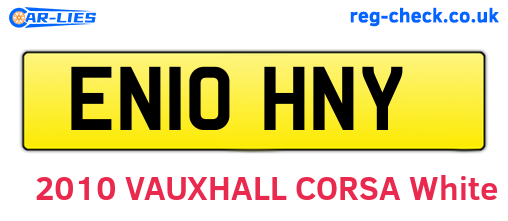 EN10HNY are the vehicle registration plates.