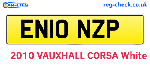 EN10NZP are the vehicle registration plates.